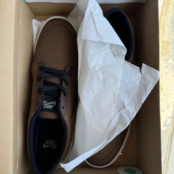 NEW Nike SB Portmore CNVS Premium Ale Brown/Black White-CL Grey Men's Shoe sz 12 - Picture 4 of 7